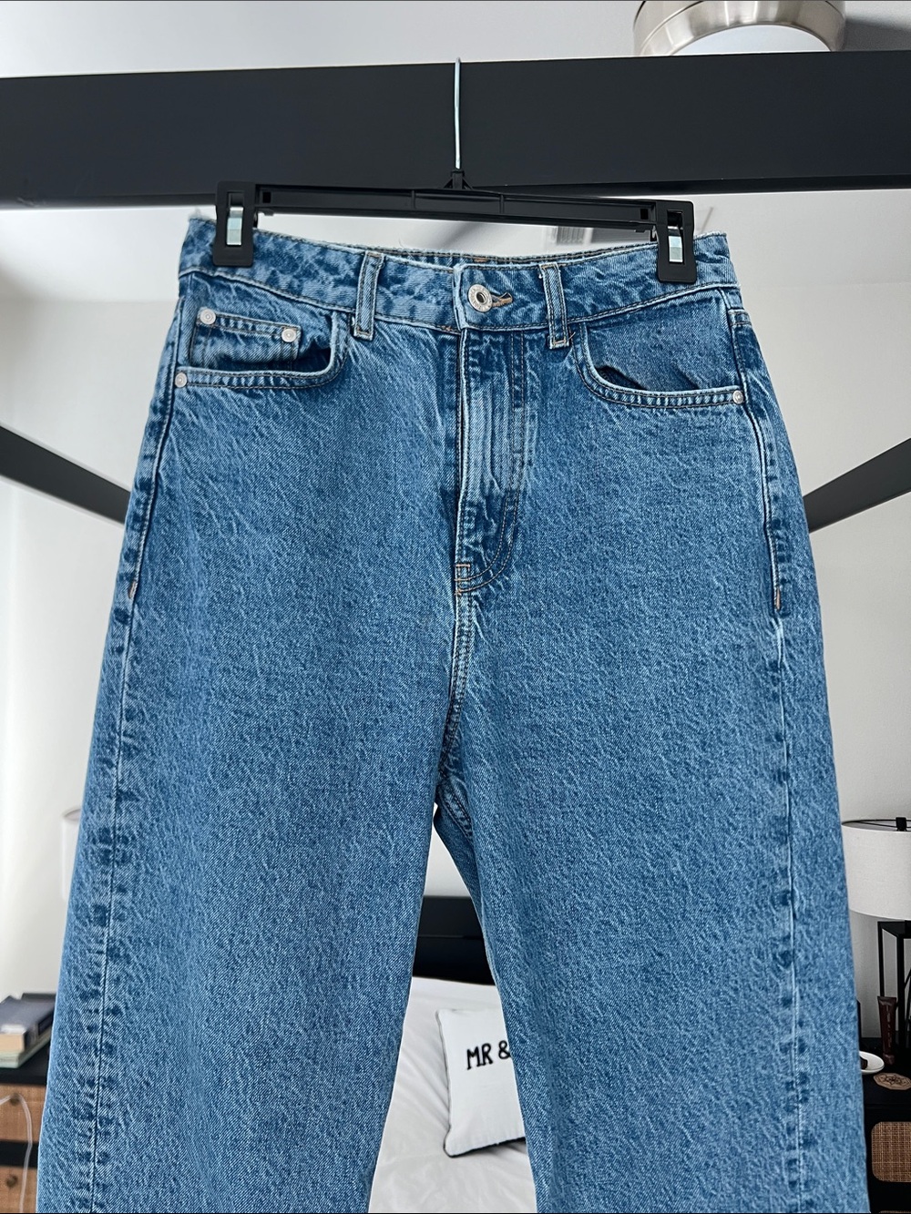 Zara Light Blue Straight-Leg Women's Jeans